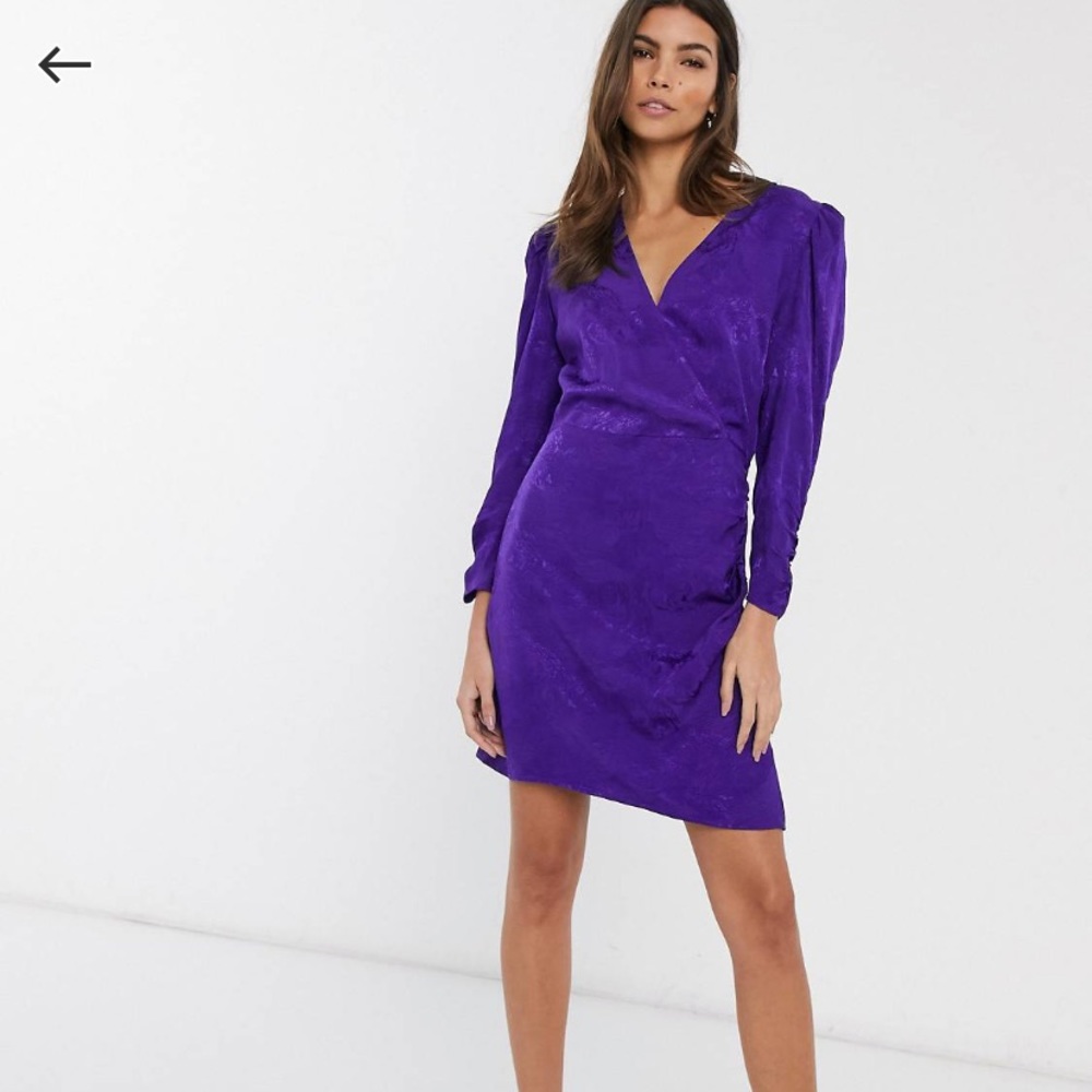 Jacquard purple mini dress